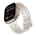 Correia de Relógio Magnética em Silicone com Escamas de Dragão de Aço, Para Apple Watch 46mm / 49mm / 45mm / 44mm