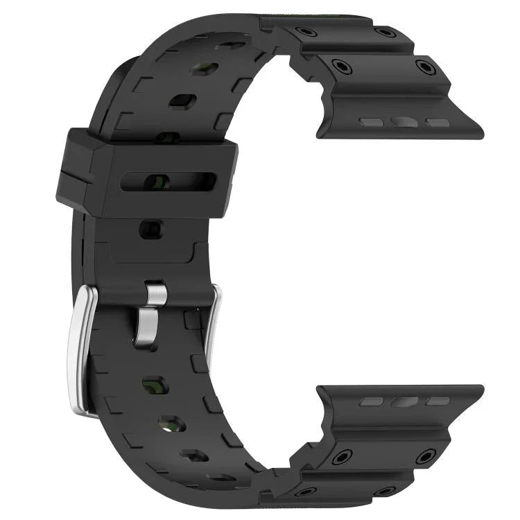 Correia de Relógio em Silicone Bicolor com Textura de Diamante, Para Apple Watch 46mm / 49mm / 45mm / 44mm