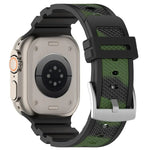 Correia de Relógio em Silicone Bicolor com Textura de Diamante, Para Apple Watch 46mm / 49mm / 45mm / 44mm