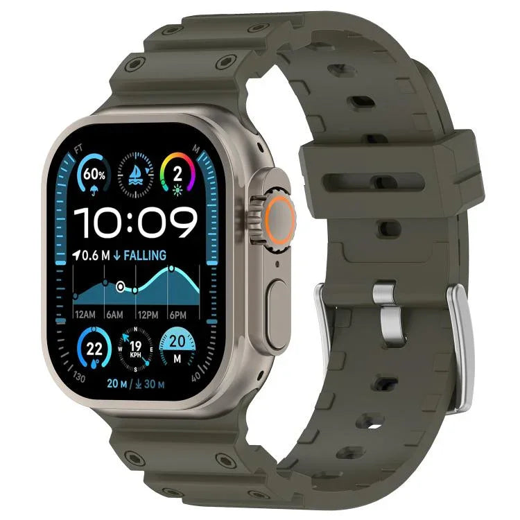 Correia de Relógio em Silicone Bicolor com Textura de Diamante, Para Apple Watch 46mm / 49mm / 45mm / 44mm
