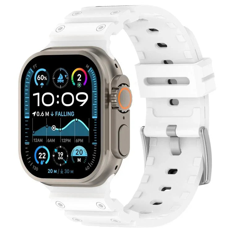 Correia de Relógio em Silicone Bicolor com Textura de Diamante, Para Apple Watch 46mm / 49mm / 45mm / 44mm
