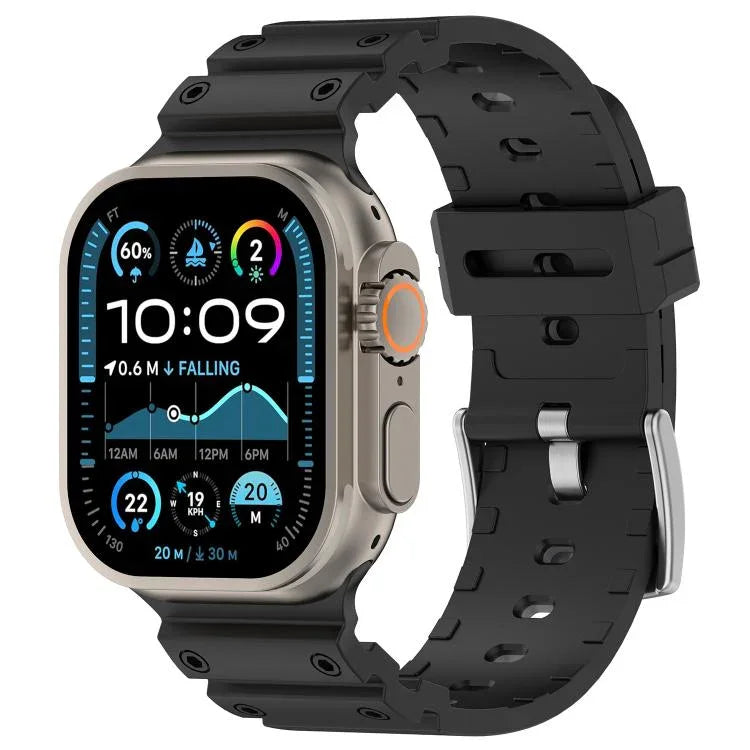 Correia de Relógio em Silicone Bicolor com Textura de Diamante, Para Apple Watch 46mm / 49mm / 45mm / 44mm