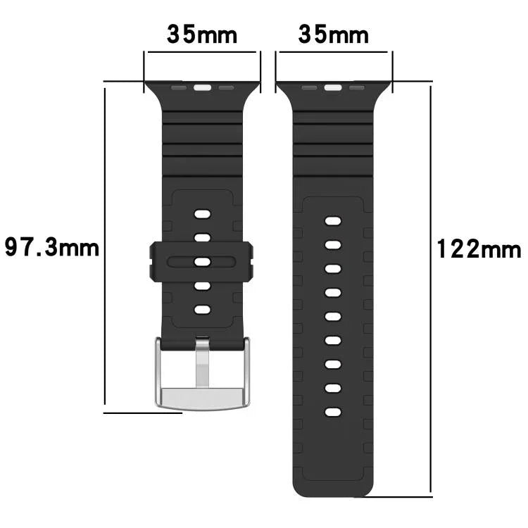 Correia de Relógio em Silicone Bicolor com Textura de Diamante, Para Apple Watch 46mm / 49mm / 45mm / 44mm
