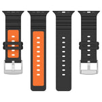 Correia de Relógio em Silicone Bicolor com Textura de Diamante, Para Apple Watch 46mm / 49mm / 45mm / 44mm