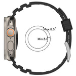 Correia de Relógio em Silicone Bicolor com Textura de Diamante, Para Apple Watch 46mm / 49mm / 45mm / 44mm
