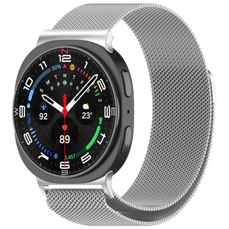 Correia de relógio Milan magnética em aço inoxidável, Para Samsung Galaxy Watch8 / Watch8 Classic