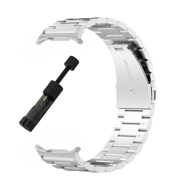 Pulseira de relógio em aço inoxidável com três contas e ferramenta de remoção, para Samsung Galaxy Watch8 / Watch8 Classic