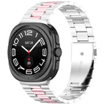 Pulseira de relógio em aço inoxidável com três contas e ferramenta de remoção, para Samsung Galaxy Watch8 / Watch8 Classic