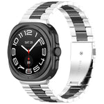 Pulseira de relógio em aço inoxidável com três contas e ferramenta de remoção, para Samsung Galaxy Watch8 / Watch8 Classic