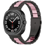 Pulseira de relógio em aço inoxidável com três contas e ferramenta de remoção, para Samsung Galaxy Watch8 / Watch8 Classic