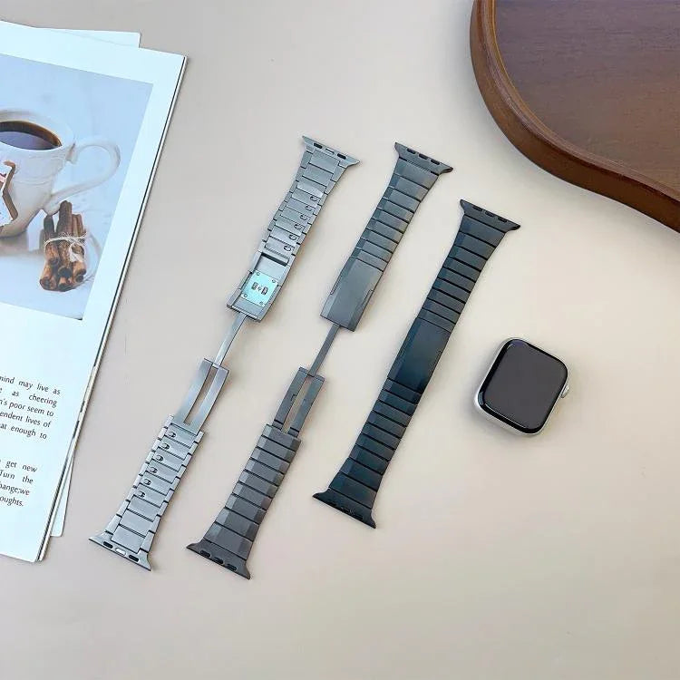 Pulseira de Relógio em Aço Inoxidável Destacável com Laterais Curvas, Para Apple Watch 46mm / 49mm / 45mm / 44mm, Para Apple Watch 42mm / 41mm / 40mm / 38mm