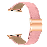 Pulseira de Relógio em Pele com Textura de Lichia e Fivela Tartaruga Dourada Rosa, Para Apple Watch 46mm / 49mm / 45mm / 44mm, Para Apple Watch 42mm / 41mm / 40mm / 38mm