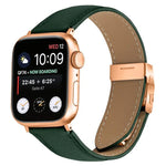 Pulseira de Relógio em Pele com Textura de Lichia e Fivela Tartaruga Dourada Rosa, Para Apple Watch 46mm / 49mm / 45mm / 44mm, Para Apple Watch 42mm / 41mm / 40mm / 38mm