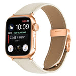 Pulseira de Relógio em Pele com Textura de Lichia e Fivela Tartaruga Dourada Rosa, Para Apple Watch 46mm / 49mm / 45mm / 44mm, Para Apple Watch 42mm / 41mm / 40mm / 38mm