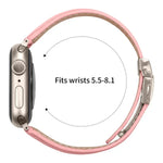 Pulseira de Relógio em Pele com Textura de Lichia e Fivela Tartaruga Starlight, Para Apple Watch 46mm / 49mm / 45mm / 44mm, Para Apple Watch 42mm / 41mm / 40mm / 38mm