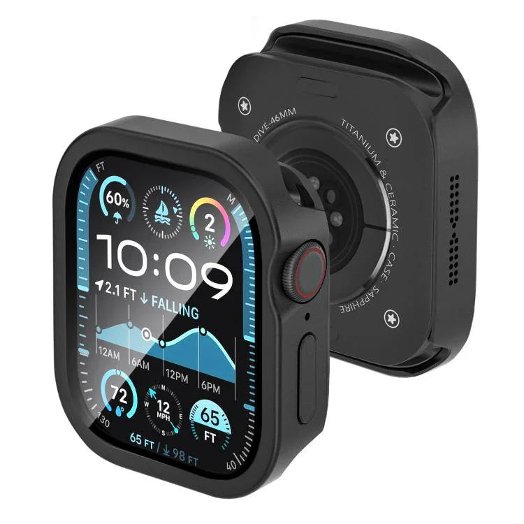 Caixa de Relógio em Alumínio Integrada com Filme Temperado, Para Apple Watch Series 11 / 10 46mm