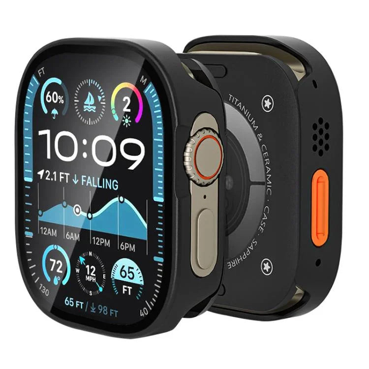 Caixa de Relógio em Alumínio Integrada com Filme Temperado, Para Apple Watch Ultra 3 / 2 / 1 49mm