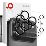 2pcs NORTHJO Camera Lens Protector 3D Night Shot Tempered Glass Film, For iPhone 17 Pro Max, For iPhone 17 Pro, For iPhone 17, For iPhone Air