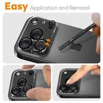 2pcs NORTHJO Camera Lens Protector 3D Night Shot Tempered Glass Film, For iPhone 17 Pro Max, For iPhone 17 Pro, For iPhone 17, For iPhone Air