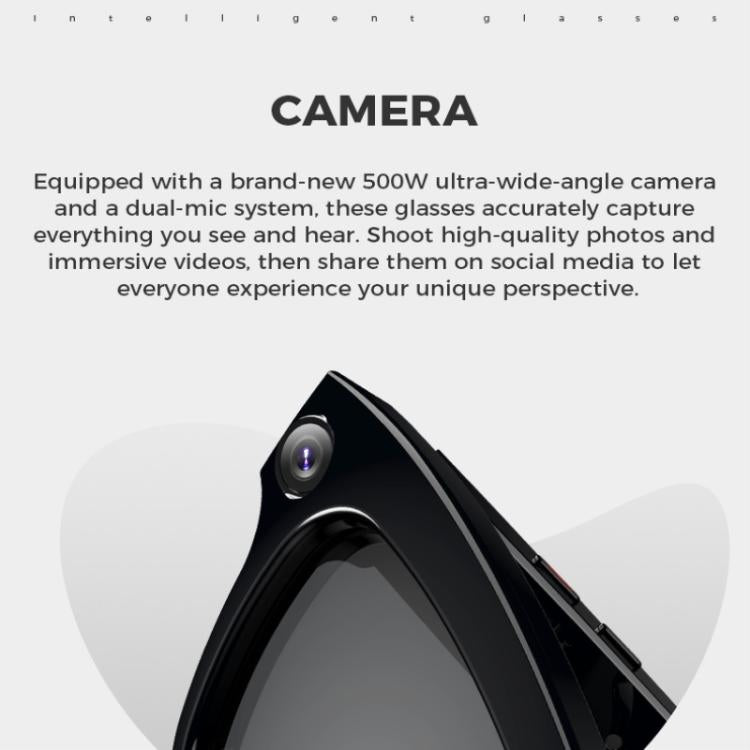 Óculos Inteligentes M01, com Câmara HD, Suporta Chamada Bluetooth, Tradução Inteligente AI