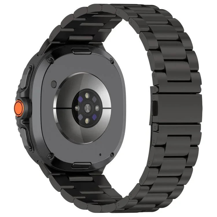 Correia de Relógio Slim de Aço Inoxidável com Três Contas, Para Samsung Galaxy Watch8 / Watch8 Classic