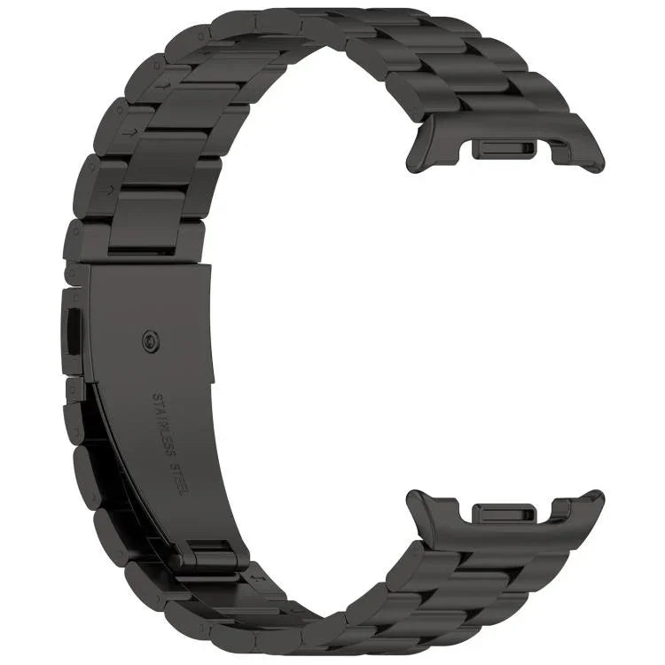 Correia de Relógio Slim de Aço Inoxidável com Três Contas, Para Samsung Galaxy Watch8 / Watch8 Classic