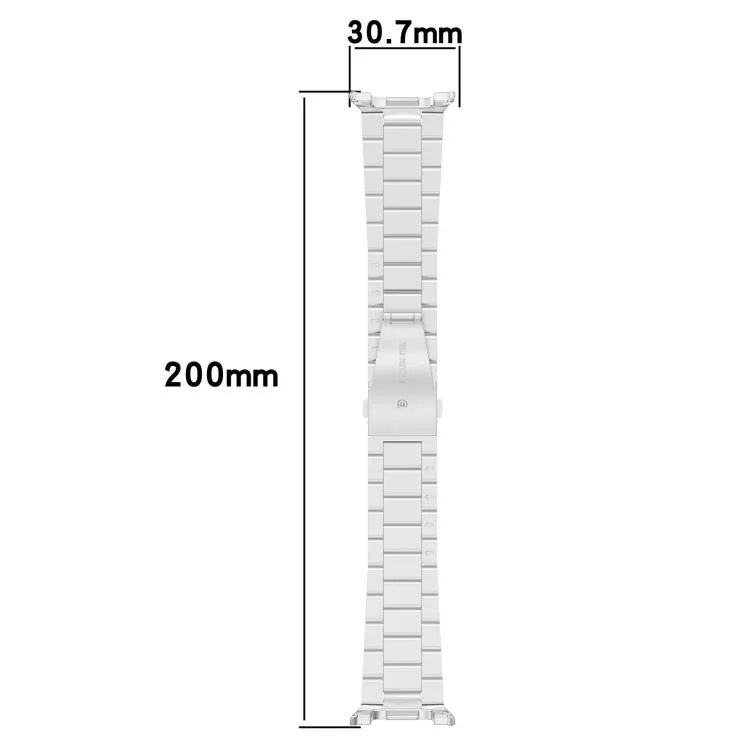 Correia de Relógio Slim de Aço Inoxidável com Três Contas, Para Samsung Galaxy Watch8 / Watch8 Classic