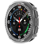 Capa de Relógio Oca de PC com Diamantes em Única Fileira e Cobertura Parcial, Para Samsung Galaxy Watch 8 44mm, Para Samsung Galaxy Watch 8 40mm