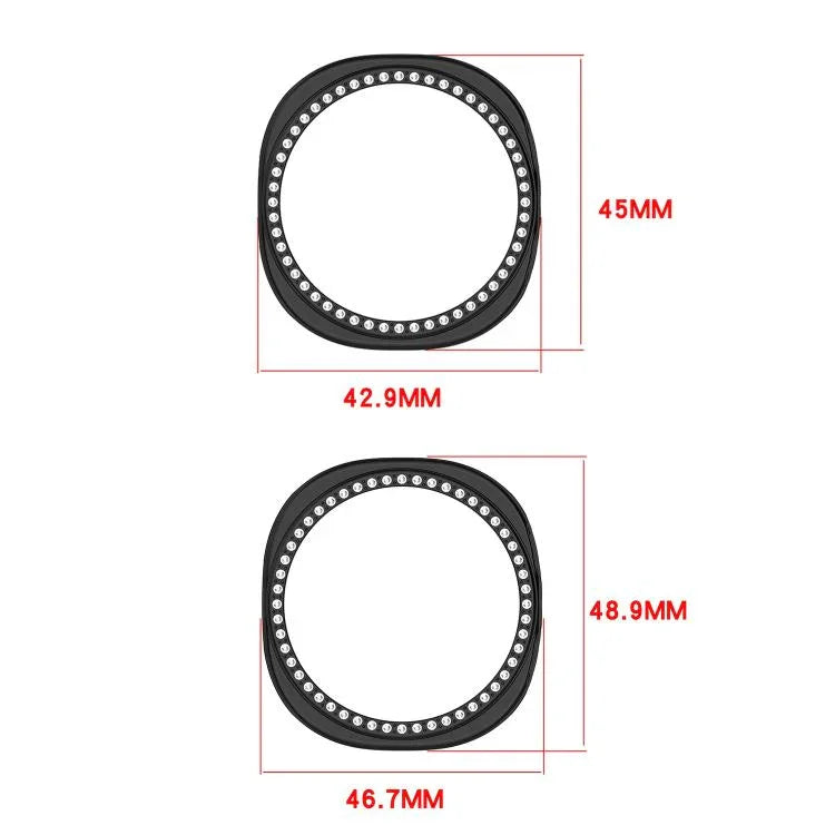 Capa de Relógio Oca de PC com Diamantes em Única Fileira e Cobertura Parcial, Para Samsung Galaxy Watch 8 44mm, Para Samsung Galaxy Watch 8 40mm