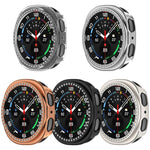 Capa de Relógio Oca de PC com Diamantes em Única Fileira e Cobertura Parcial, Para Samsung Galaxy Watch 8 44mm, Para Samsung Galaxy Watch 8 40mm