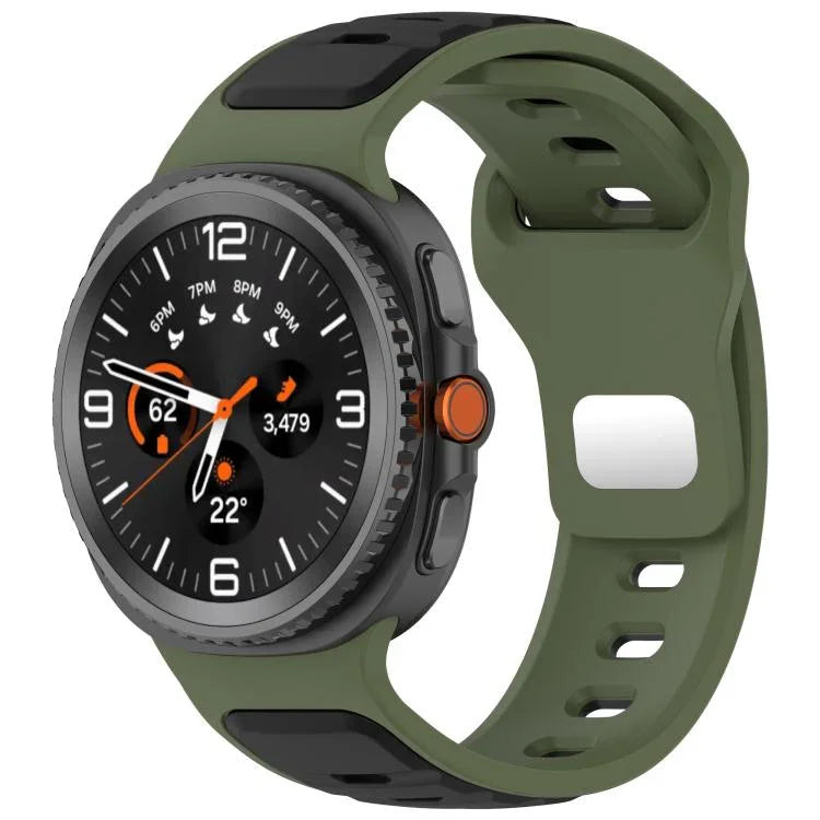 Correia de Relógio em Silicone Bicolor com Fivela Invertida, Para Samsung Galaxy Watch8 / Watch8 Classic