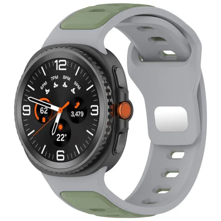 Correia de Relógio em Silicone Bicolor com Fivela Invertida, Para Samsung Galaxy Watch8 / Watch8 Classic