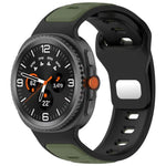 Correia de Relógio em Silicone Bicolor com Fivela Invertida, Para Samsung Galaxy Watch8 / Watch8 Classic
