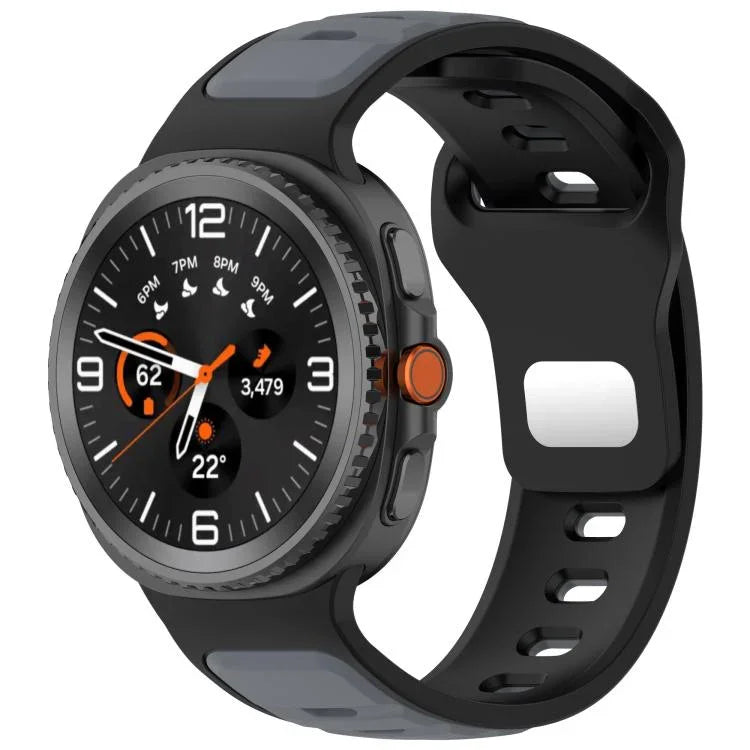 Correia de Relógio em Silicone Bicolor com Fivela Invertida, Para Samsung Galaxy Watch8 / Watch8 Classic