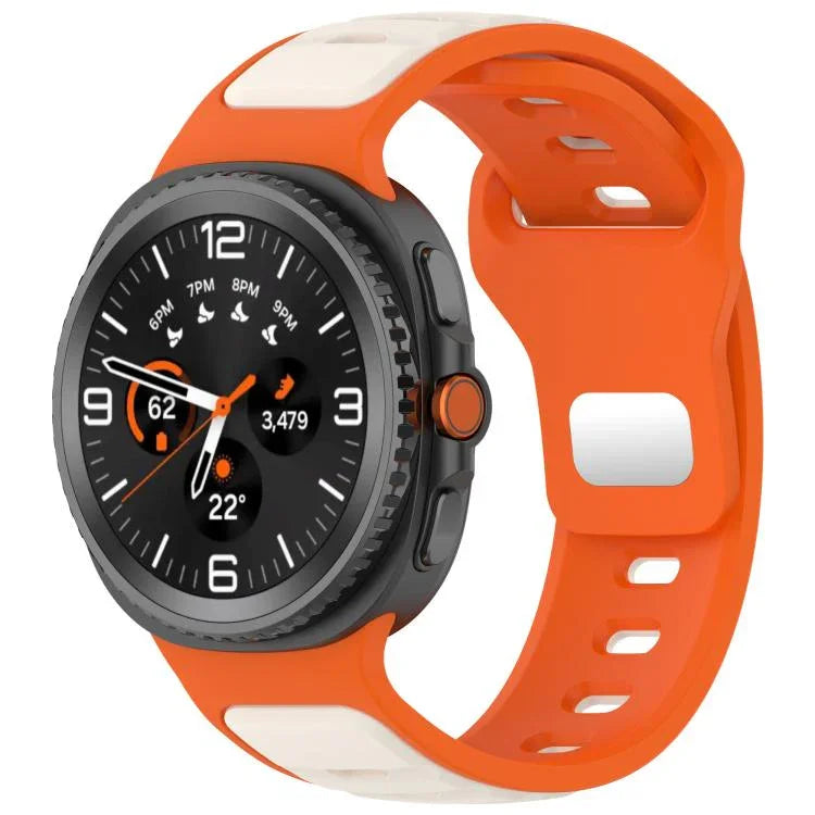 Correia de Relógio em Silicone Bicolor com Fivela Invertida, Para Samsung Galaxy Watch8 / Watch8 Classic