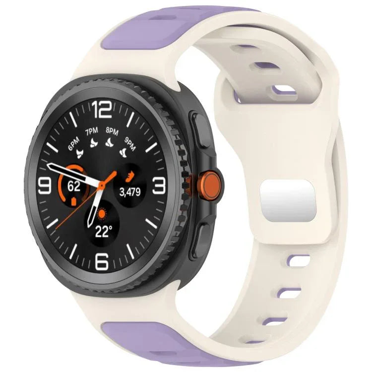 Correia de Relógio em Silicone Bicolor com Fivela Invertida, Para Samsung Galaxy Watch8 / Watch8 Classic