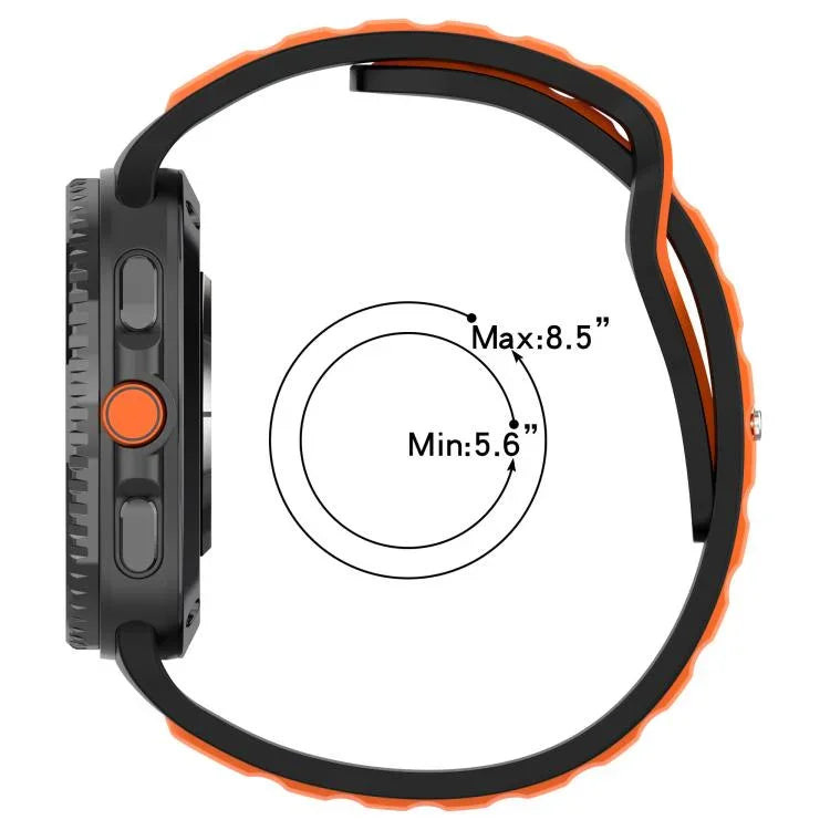 Correia de Relógio em Silicone Bicolor com Fivela Invertida, Para Samsung Galaxy Watch8 / Watch8 Classic
