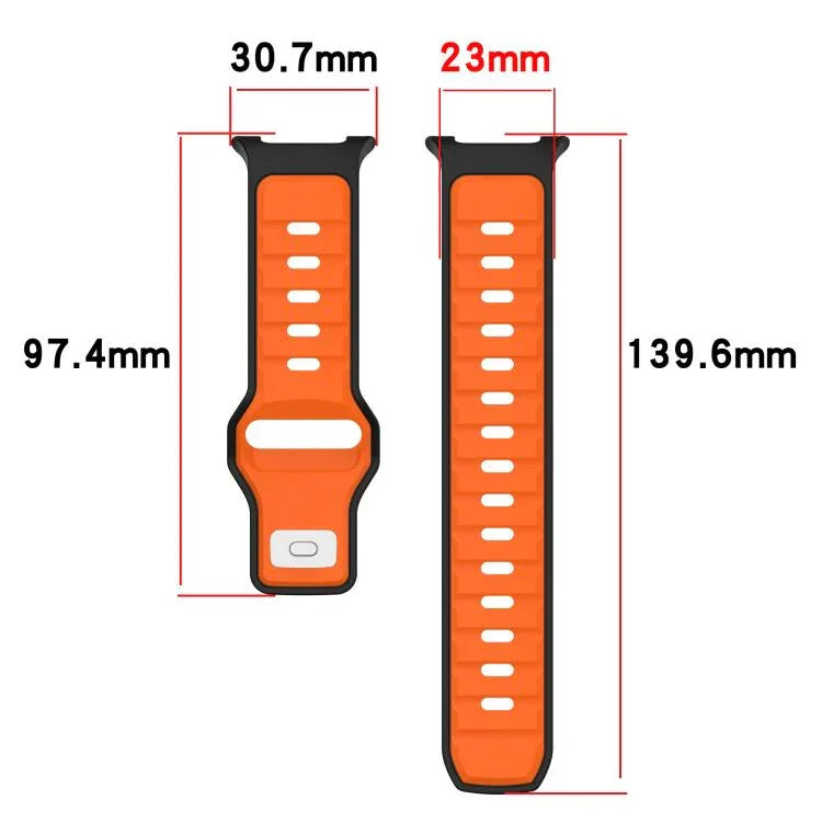 Correia de Relógio em Silicone Bicolor com Fivela Invertida, Para Samsung Galaxy Watch8 / Watch8 Classic