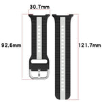 Vertical Two Color Silicone Watch Band, For Samsung Galaxy Watch8 / Watch8 Classic