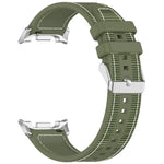Correia de Relógio em Silicone com Trança Híbrida de Nylon, Para Samsung Galaxy Watch8 / Watch8 Classic