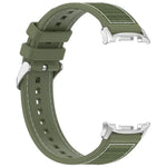 Correia de Relógio em Silicone com Trança Híbrida de Nylon, Para Samsung Galaxy Watch8 / Watch8 Classic