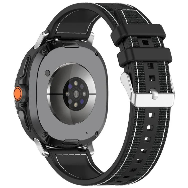 Correia de Relógio em Silicone com Trança Híbrida de Nylon, Para Samsung Galaxy Watch8 / Watch8 Classic