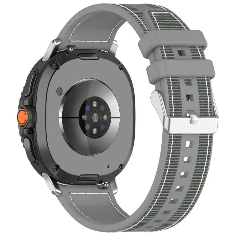 Correia de Relógio em Silicone com Trança Híbrida de Nylon, Para Samsung Galaxy Watch8 / Watch8 Classic