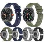 Correia de Relógio em Silicone com Trança Híbrida de Nylon, Para Samsung Galaxy Watch8 / Watch8 Classic