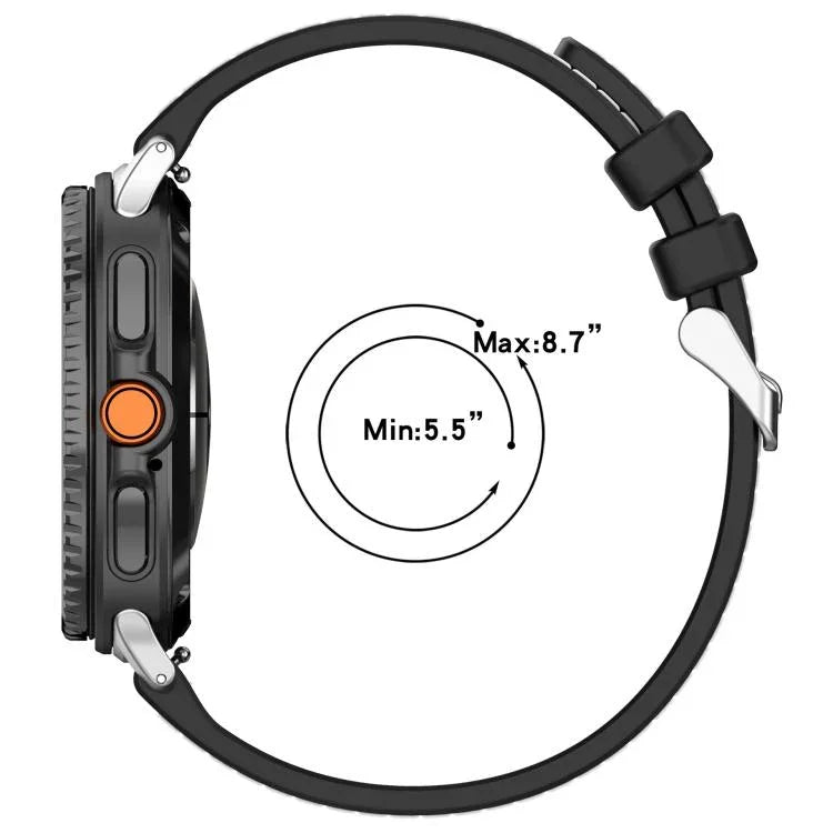 Correia de Relógio em Silicone com Trança Híbrida de Nylon, Para Samsung Galaxy Watch8 / Watch8 Classic