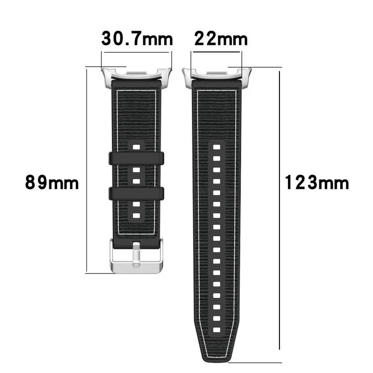 Correia de Relógio em Silicone com Trança Híbrida de Nylon, Para Samsung Galaxy Watch8 / Watch8 Classic