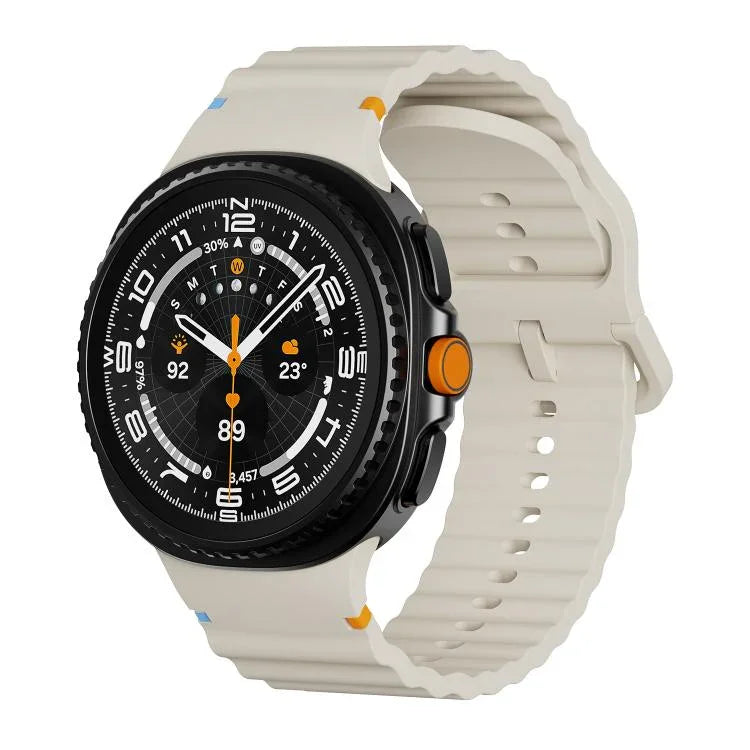 Pulseira de Relógio em Silicone com Fivela Colorida e Textura Ondulada, Para Samsung Galaxy Watch8 / Watch8 Classic