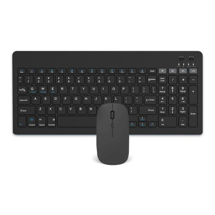Conjunto de Teclado e Rato Silencioso Bluetooth Sem Fios Recarregável 2858+030 com 800/1200/1600 DPI