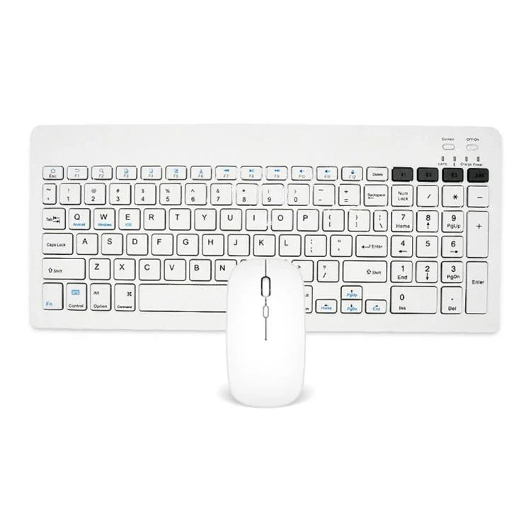 Conjunto de Teclado e Rato Silencioso Bluetooth Sem Fios Recarregável 2858+030 com 800/1200/1600 DPI