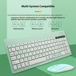 Conjunto de Teclado e Rato Silencioso Bluetooth Sem Fios Recarregável 2858+030 com 800/1200/1600 DPI